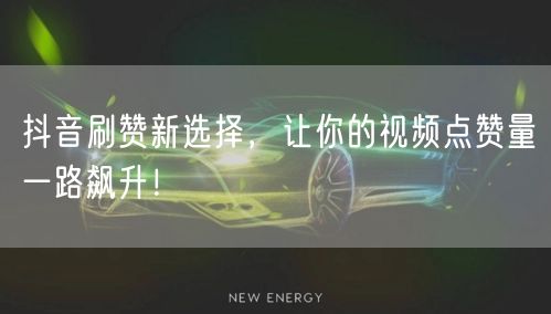 抖音刷赞新选择，让你的视频点赞量一路飙升！