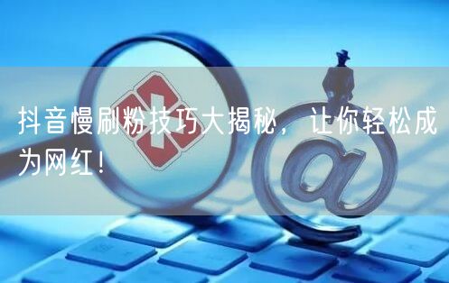 抖音慢刷粉技巧大揭秘，让你轻松成为网红！