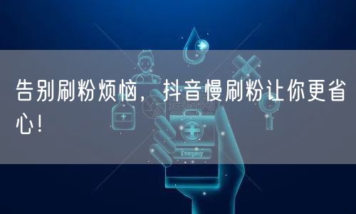告别刷粉烦恼，抖音慢刷粉让你更省心！