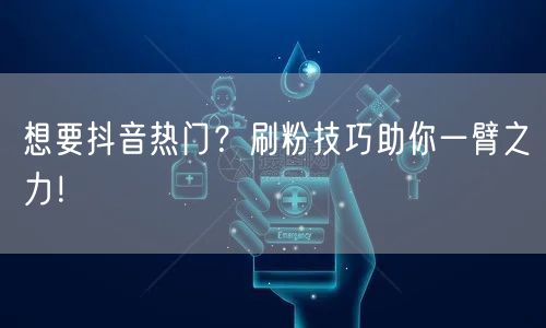 想要抖音热门？刷粉技巧助你一臂之力！