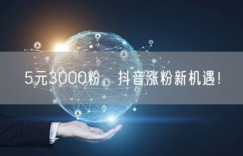 5元3000粉，抖音涨粉新机遇！